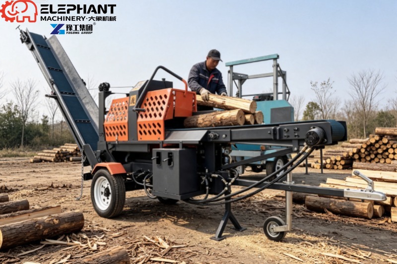 Portable 10 Ton Hydraulic Wood - Log Splitter Electric recension och pris