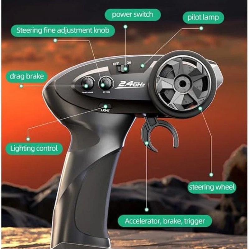 Huangbo 1:16 4WD RC Off‑Road T - Outdoor Power Meter Bike recension och pris