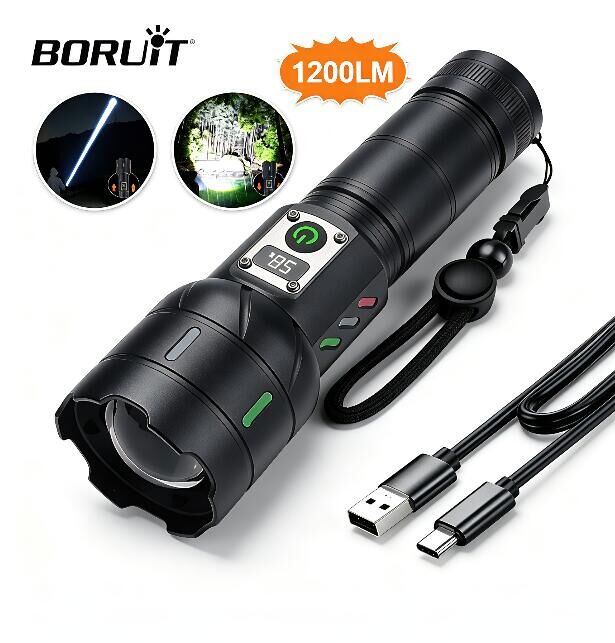 BORUiT A15 Flashlight Digital  - Outdoor Power Meter Bike recension och pris