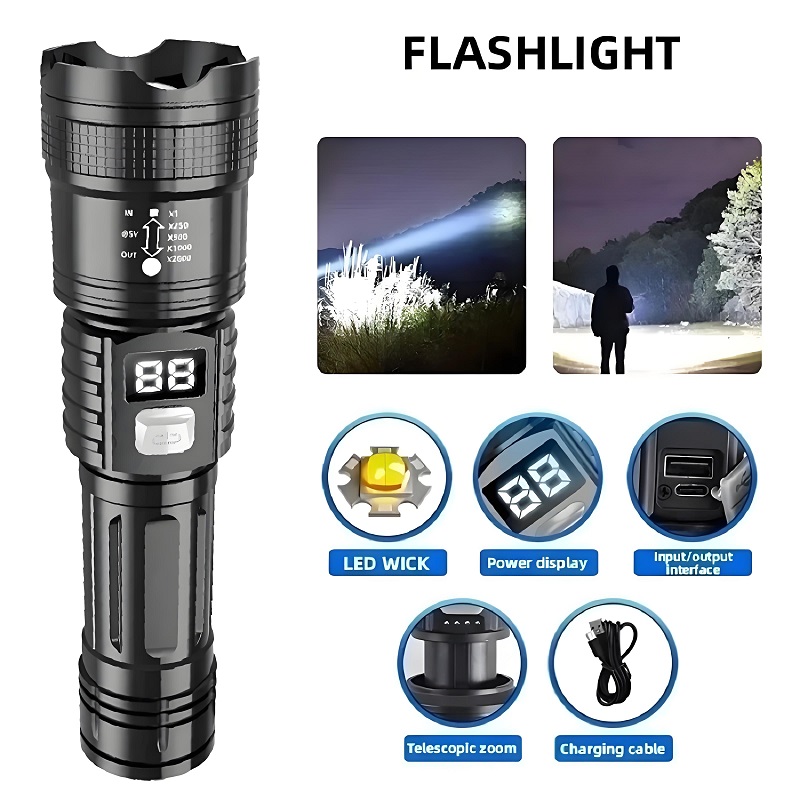 100000 High Power Led Flashlig - Outdoor Power Meter Bike recension och pris